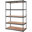 VEVOR Storage Shelving Unit, 5-Tier Adjustable, 2000 lbs Capacity, Heavy Duty Garage Shelves Metal Organizer Utility Rack, Black, 48