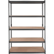 VEVOR Storage Shelving Unit, 5-Tier Adjustable, 2000 lbs Capacity, Heavy Duty Garage Shelves Metal Organizer Utility Rack, Black, 48