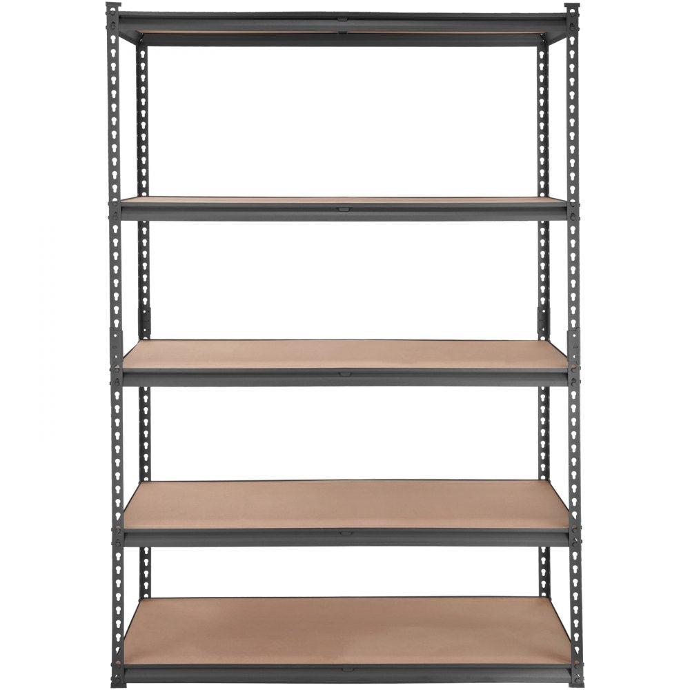 VEVOR Storage Shelving Unit, 5-Tier Adjustable, 2000 lbs Capacity, Heavy Duty Garage Shelves Metal Organizer Utility Rack, Black, 48
