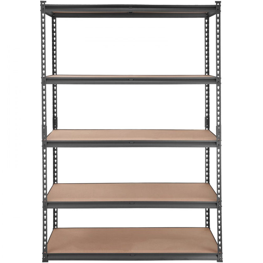 VEVOR Storage Shelving Unit, 5-Tier Adjustable, 2000 lbs Capacity, Heavy Duty Garage Shelves Metal Organizer Utility Rack, Black, 48