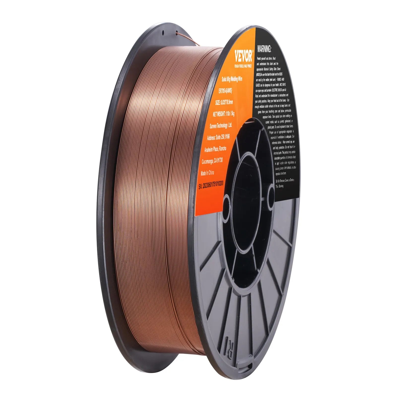 VEVOR Solid MIG Welding Wire, ER70S-6 0.035-inch 11LBS with Low Splatter and High Levels of Deoxidizers for All Position Gas Welding