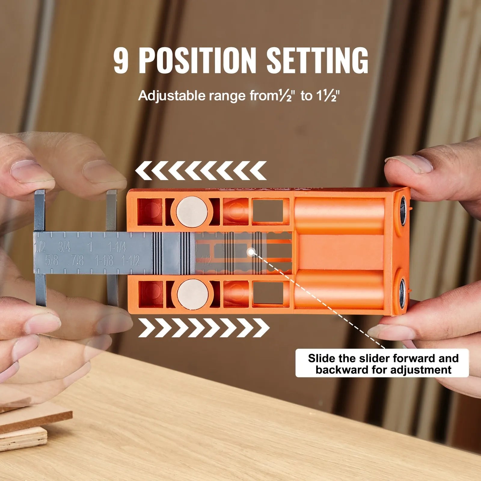 VEVOR Pocket Hole Jig, 56 Pcs Mini Jig Pocket Hole System with 9