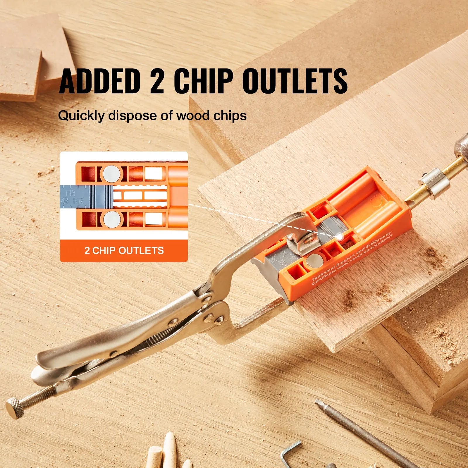 VEVOR Pocket Hole Jig, 56 Pcs Mini Jig Pocket Hole System with 9