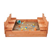 VEVOR Wooden Sandbox Sand Box Sand Pit with Bottom Liner for Outdoor Ages 3-12