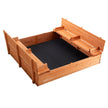 VEVOR Wooden Sandbox Sand Box Sand Pit with Bottom Liner for Outdoor Ages 3-12
