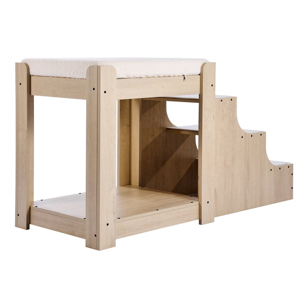 VEVOR Pet Bunk Bed with Stairs Dog/Cat Window Perch for Bedside Indoor Use