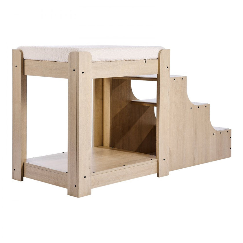 VEVOR Pet Bunk Bed with Stairs Dog/Cat Window Perch for Bedside Indoor Use