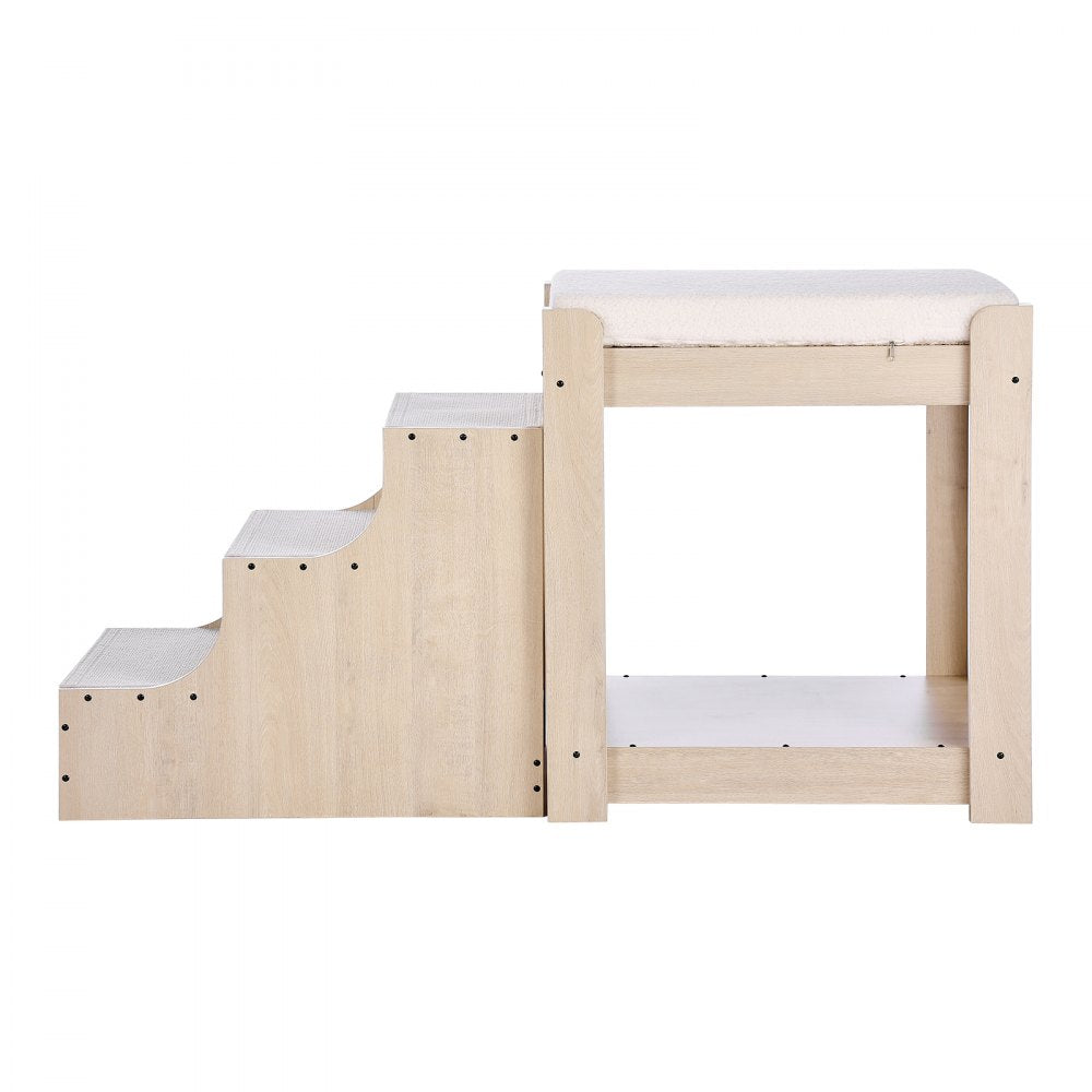 VEVOR Pet Bunk Bed with Stairs Dog/Cat Window Perch for Bedside Indoor Use