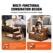 VEVOR Pet Bunk Bed with Stairs Dog/Cat Window Perch Sleeper Couch Medium Size