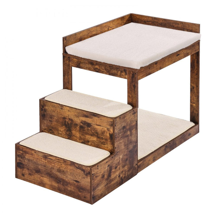 VEVOR Pet Bunk Bed with Stairs Dog/Cat Window Perch Sleeper Couch Medium Size
