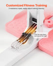 Deep Squat Machine for Home Gym, Adjustable Glutes & Leg Trainer with 3 Resistance Bands, Folding Squat Assist Machine for Core, Thigh, Glute & Lower Body Workouts, Pink & White
