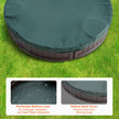 VEVOR Sandbox with Cover, 72 x 41.5 x 9.1 in Oval Sand Box, HDPE Sand Pit with 4 Corner Seating and Bottom Liner, Kids Sandbox for Outdoor Backyard, Beach, Park, Gift for Boys Girls Ages 3-12, Brown