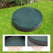 VEVOR Sandbox with Cover, 47.2 x 9.1 in Round Sand Box, HDPE Sand Pit with 3 Corner Seating and Bottom Liner, Kids Sandbox for Outdoor Backyard, Beach, Park, Gift for Boys Girls Ages 3-12, Brown