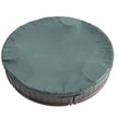 VEVOR Sandbox with Cover, 47.2 x 9.1 in Round Sand Box, HDPE Sand Pit with 3 Corner Seating and Bottom Liner, Kids Sandbox for Outdoor Backyard, Beach, Park, Gift for Boys Girls Ages 3-12, Brown