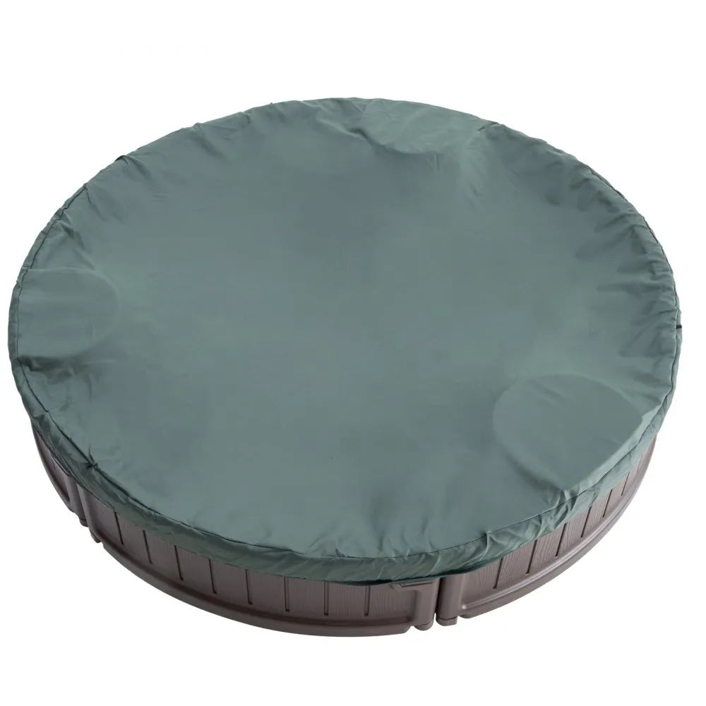 VEVOR Sandbox with Cover, 47.2 x 9.1 in Round Sand Box, HDPE Sand Pit with 3 Corner Seating and Bottom Liner, Kids Sandbox for Outdoor Backyard, Beach, Park, Gift for Boys Girls Ages 3-12, Brown