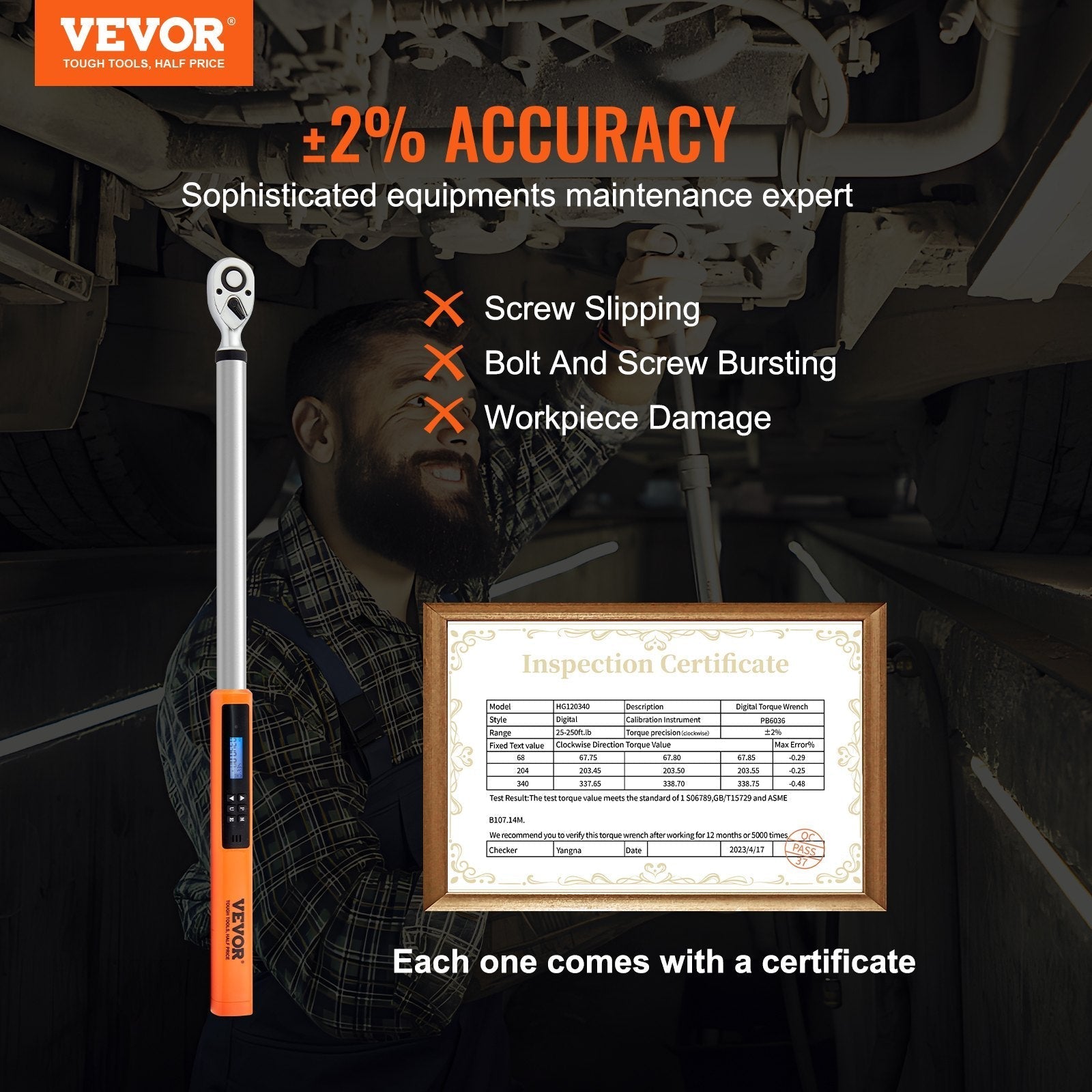 VEVOR Digital Torque Wrench, 1/2