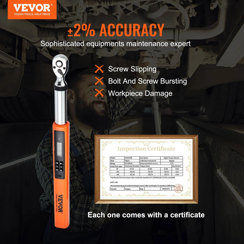 VEVOR Digital Torque Wrench, 3/8