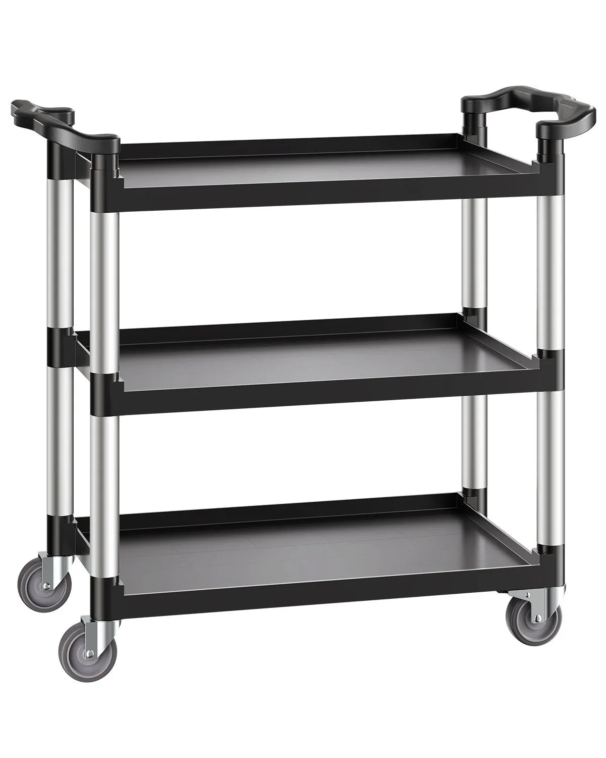 VEVOR Heavy Duty Utility Cart 500 lbs Capacity 3-tier Service Cart with Wheels