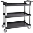 VEVOR Heavy Duty Utility Cart 500 lbs Capacity 3-tier Service Cart with Wheels