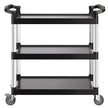 VEVOR Heavy Duty Utility Cart 500 lbs Capacity 3-tier Service Cart with Wheels
