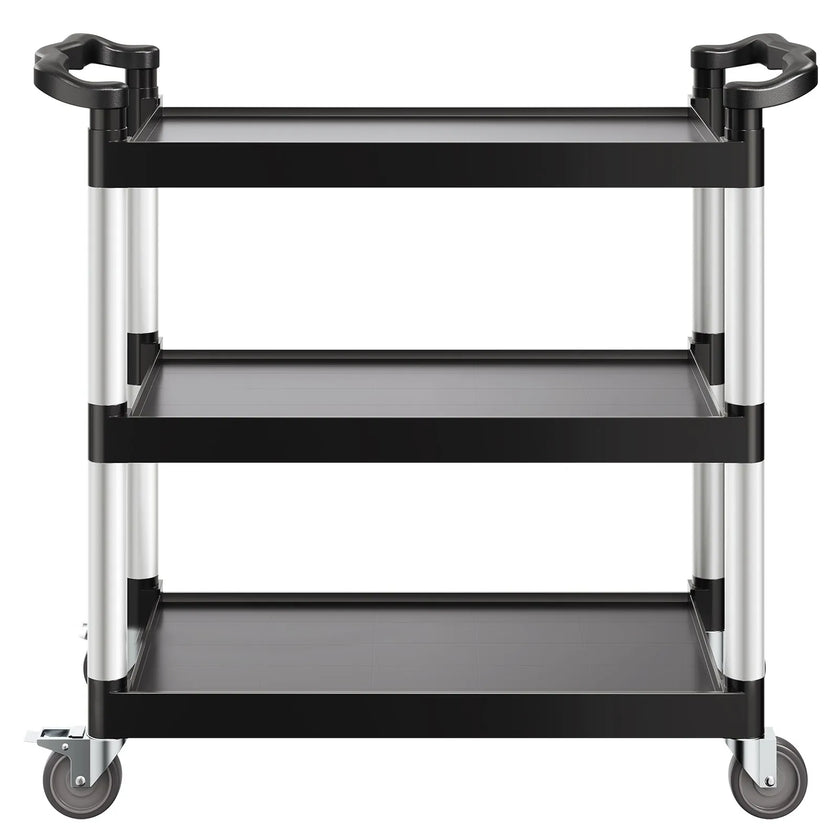 VEVOR Heavy Duty Utility Cart 500 lbs Capacity 3-tier Service Cart with Wheels