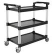 VEVOR Heavy Duty Utility Cart 500 lbs Capacity 3-tier Service Cart with Wheels