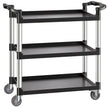 VEVOR Heavy Duty Utility Cart 500 lbs Capacity 3-tier Service Cart with Wheels
