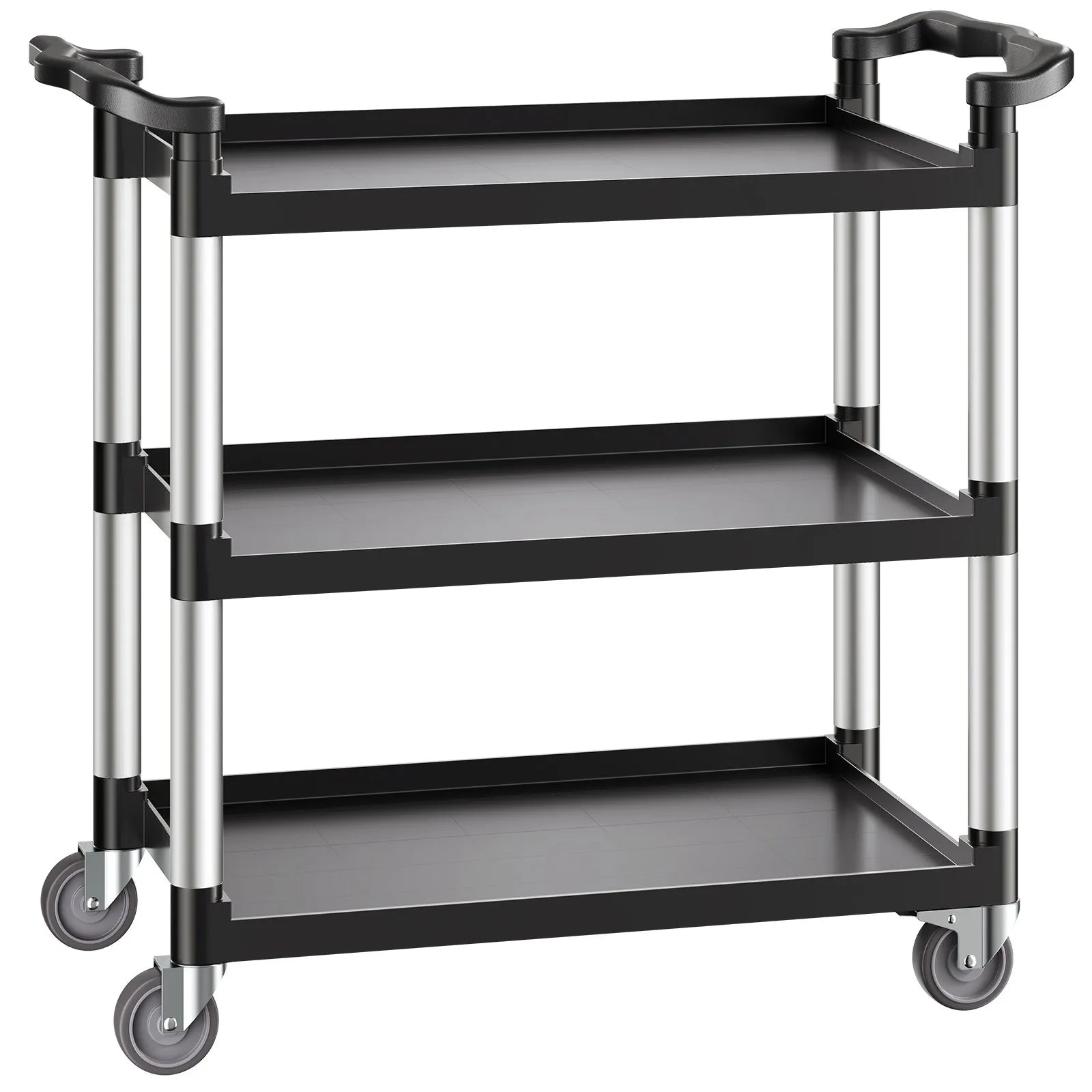 VEVOR Heavy Duty Utility Cart 500 lbs Capacity 3-tier Service Cart with Wheels