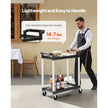 VEVOR Heavy Duty Utility Cart 300 lbs Capacity 2-tier Service Cart with Wheels