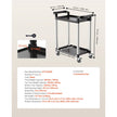VEVOR Heavy Duty Utility Cart 300 lbs Capacity 2-tier Service Cart with Wheels