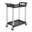 VEVOR Heavy Duty Utility Cart 300 lbs Capacity 2-tier Service Cart with Wheels