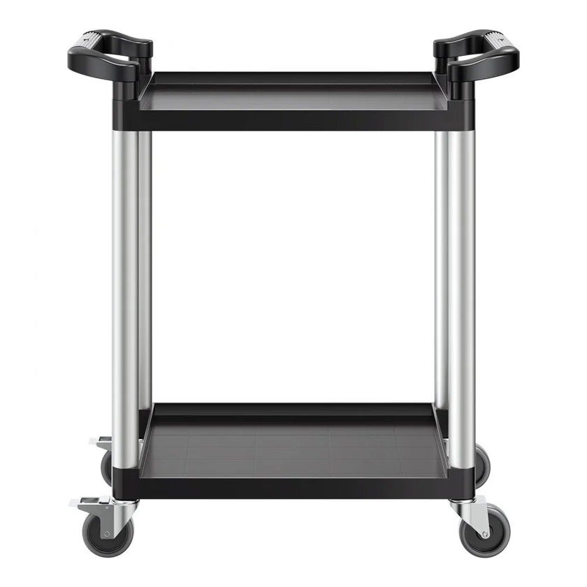 VEVOR Heavy Duty Utility Cart 300 lbs Capacity 2-tier Service Cart with Wheels