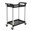 VEVOR Heavy Duty Utility Cart 300 lbs Capacity 2-tier Service Cart with Wheels