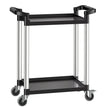VEVOR Heavy Duty Utility Cart 300 lbs Capacity 2-tier Service Cart with Wheels