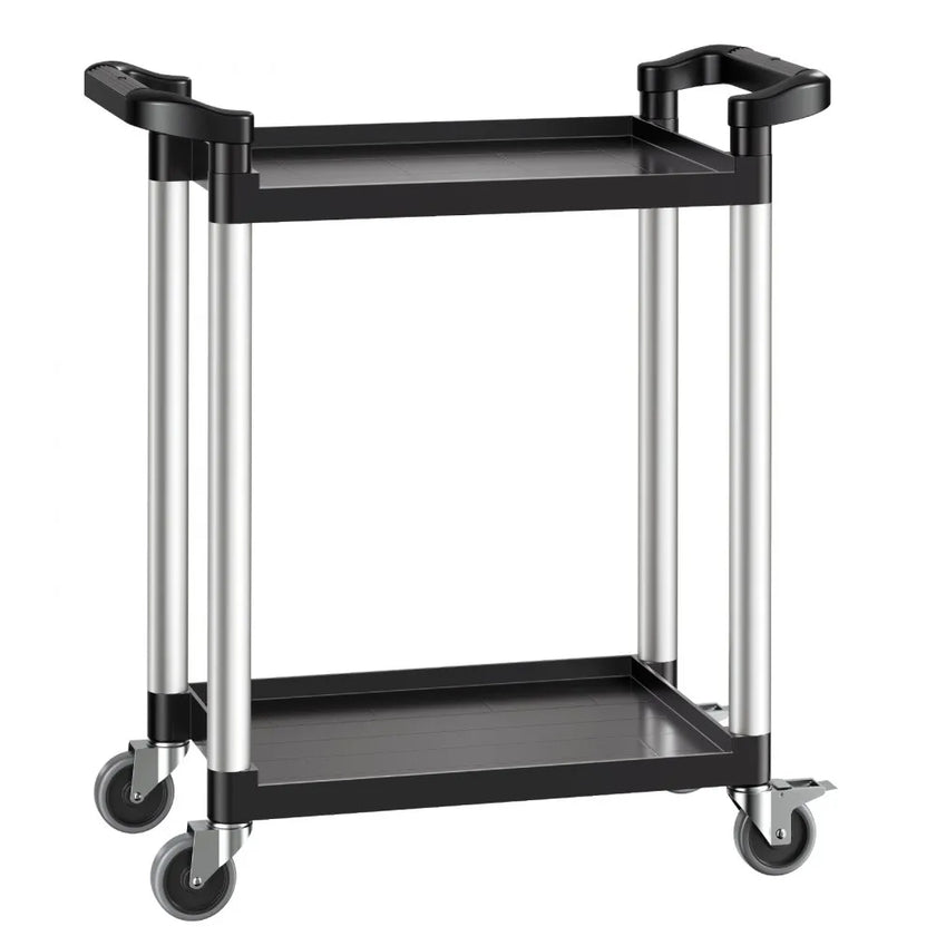 VEVOR Heavy Duty Utility Cart 300 lbs Capacity 2-tier Service Cart with Wheels