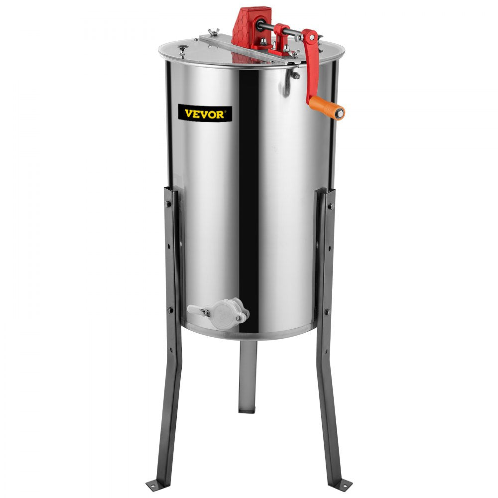 VEVOR Manual Honey Extractor Separator 3 Frame Stainless Steel Honeycomb Drum Spinner Crank Beekeeping Equipment Apiary Centrifuge Equipment