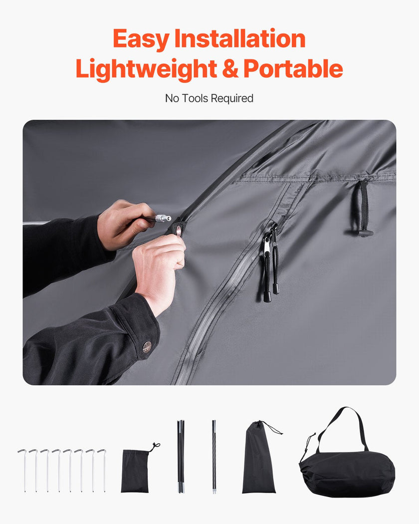 VEVOR Outdoor Bike Storage Tent Fan-Shaped Waterproof Bike Tent for 4 to 5 Bikes
