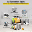VEVOR Commercial Slushy Machine, 15Lx2 Tank Margarita Maker, 1000W Stainless Steel Smoothie Frozen Drink Maker for Supermarkets Cafés Restaurants Bars Home Use