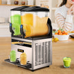 VEVOR Commercial Slushy Machine, 15Lx2 Tank Margarita Maker, 1000W Stainless Steel Smoothie Frozen Drink Maker for Supermarkets Cafés Restaurants Bars Home Use