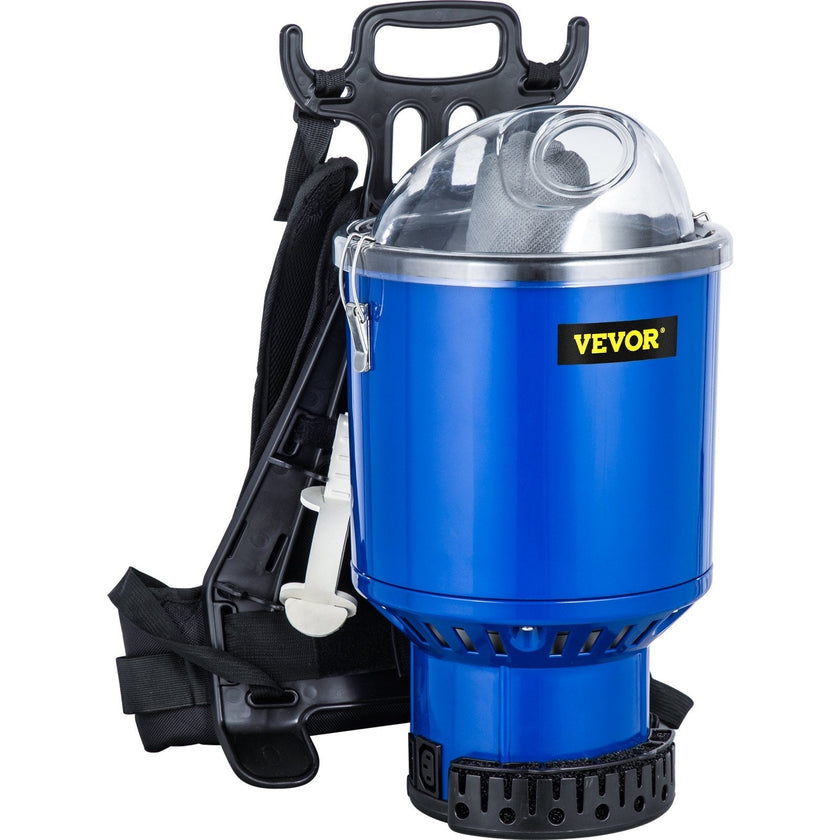 VEVOR Backpack Vacuum, 3.6qt Backpack Vacuum Cleaner, 5-IN-1 Lightweight Backpack Vacuum, HEPA Filtration Vacuum Backpack, Commercial Industrial Backpack Vacuum with Telescoping Wand, Tool Kit, Corded