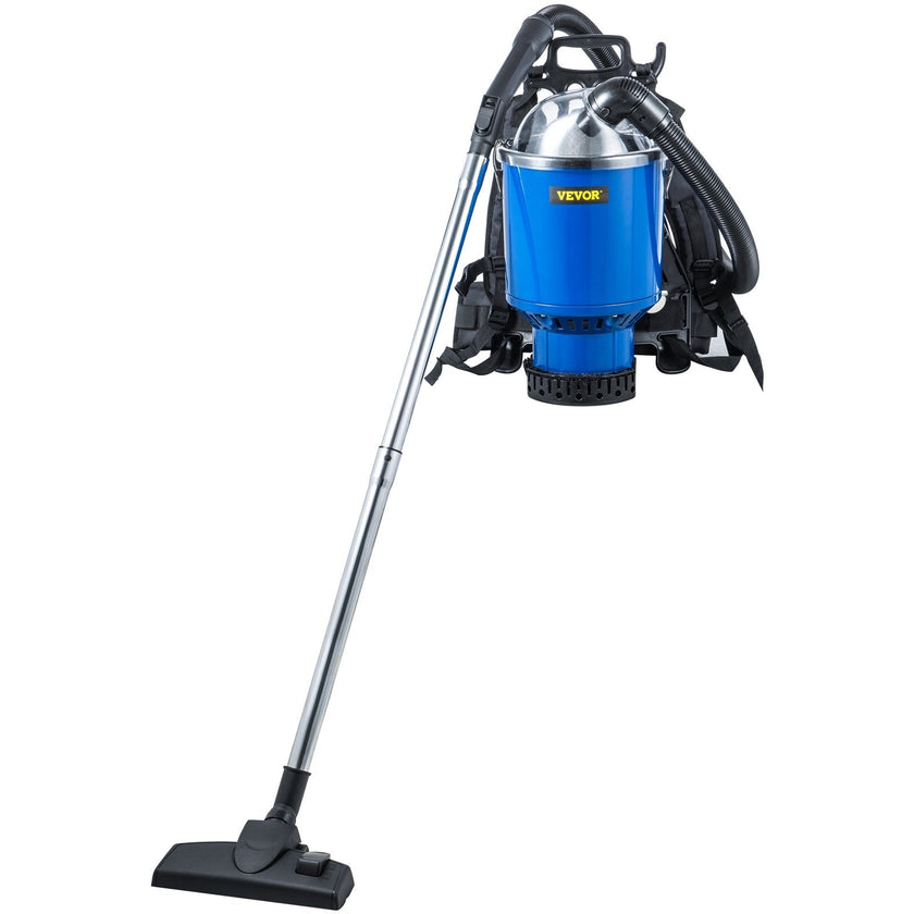 VEVOR Backpack Vacuum, 3.6qt Backpack Vacuum Cleaner, 5-IN-1 Lightweight Backpack Vacuum, HEPA Filtration Vacuum Backpack, Commercial Industrial Backpack Vacuum with Telescoping Wand, Tool Kit, Corded