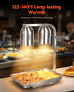 VEVOR Commercial Food Heat Lamp with 500W Bulbs for Food Restaurant & Buffet