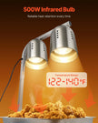 VEVOR Commercial Food Heat Lamp with 500W Bulbs for Food Restaurant & Buffet