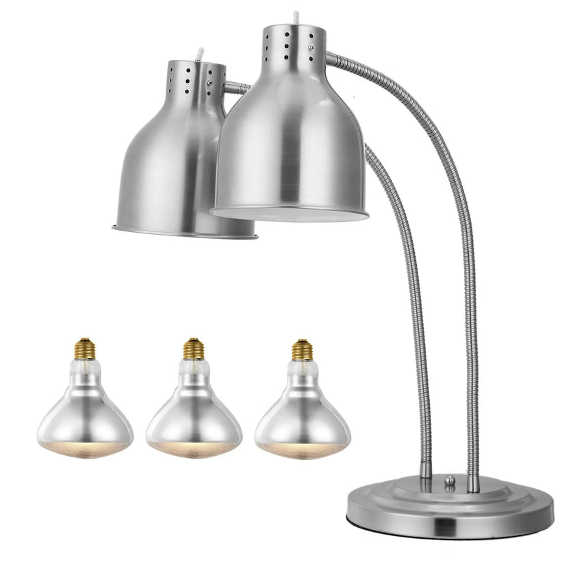 VEVOR Commercial Food Heat Lamp 2-head Electric Catering for Restaurant Buffet