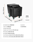 VEVOR Commercial Ice Bin 61.6 L Portable Ice Caddy with Sliding Lid and 4 Wheels