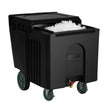 VEVOR Commercial Ice Bin 61.6 L Portable Ice Caddy with Sliding Lid and 4 Wheels