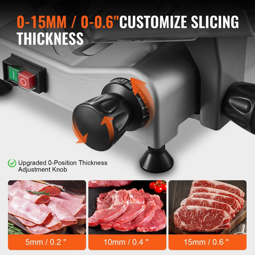 VEVOR Meat Slicer, 340W Electric Deli Food Slicer with 10