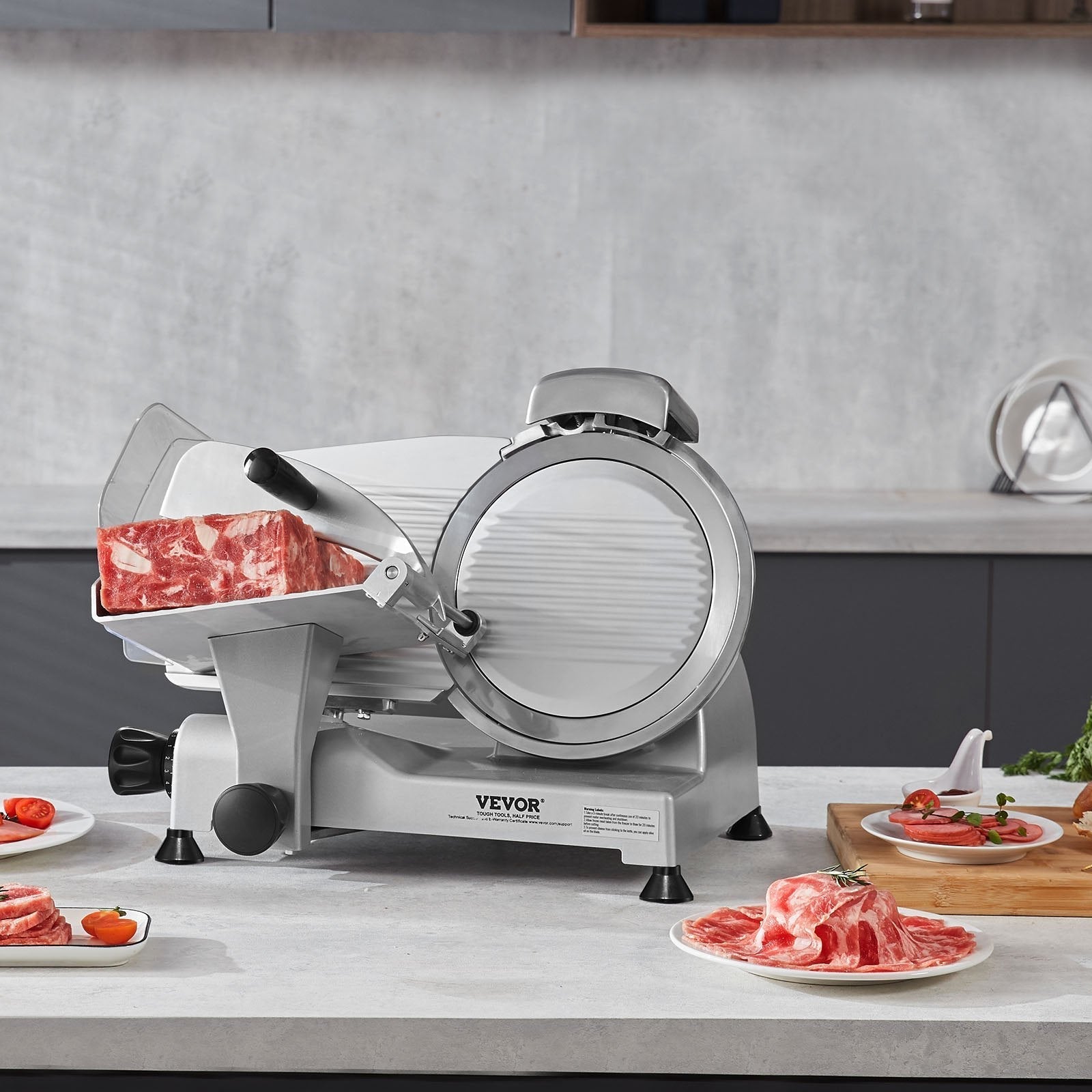 VEVOR Meat Slicer, 340W Electric Deli Food Slicer with 10