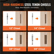 VEVOR Mortising Attachment for Drill Press, 4 Model Drills Square Hole Chisel Set, Bench Drill Locator Set Mortise and Tenon Tools with 5 Bushings, for Woodworking Mortising Tenoning Drilling Machine