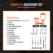 VEVOR Mortising Attachment for Drill Press, 4 Model Drills Square Hole Chisel Set, Bench Drill Locator Set Mortise and Tenon Tools with 5 Bushings, for Woodworking Mortising Tenoning Drilling Machine